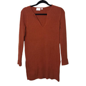 ETT Twa By Anthropologie Sweater Womens XS Amrita Ribbed Tunic Merino Wool Blend